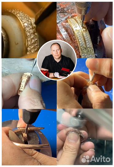 Van Cleef золотое кольцо с бриллиантами