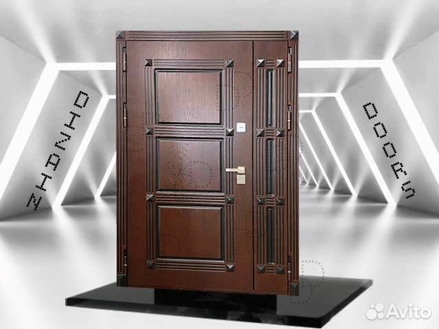 Двустворчатая входная дверь термо