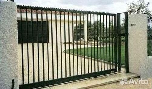 Откатные ворота с монтажом и фундаментом под ключ