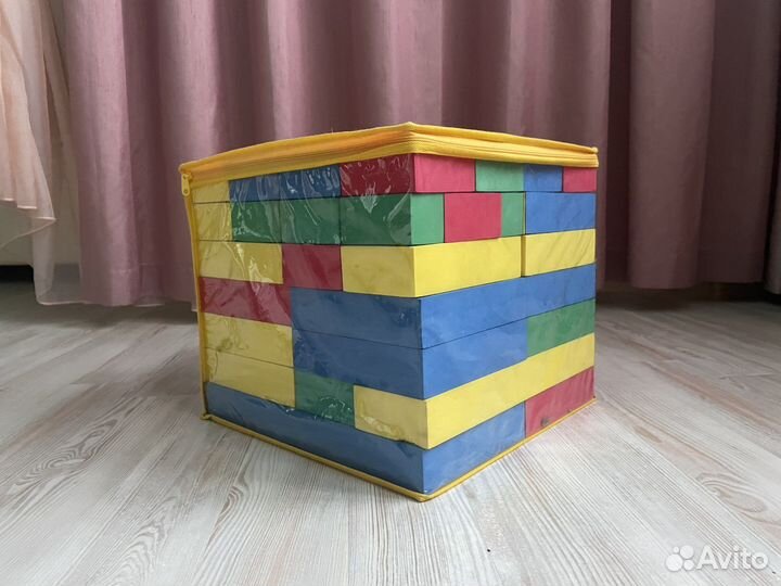 Мягкий конструктор кубики блоки 60 элементов эва