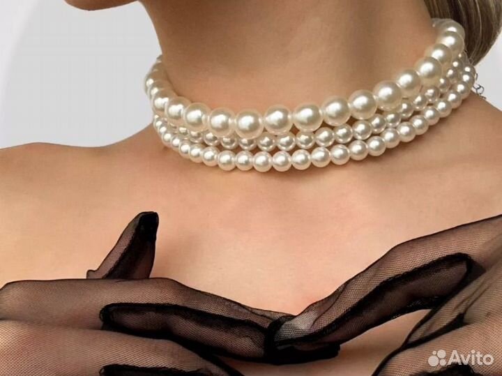 Сет чокеров из жемчуга