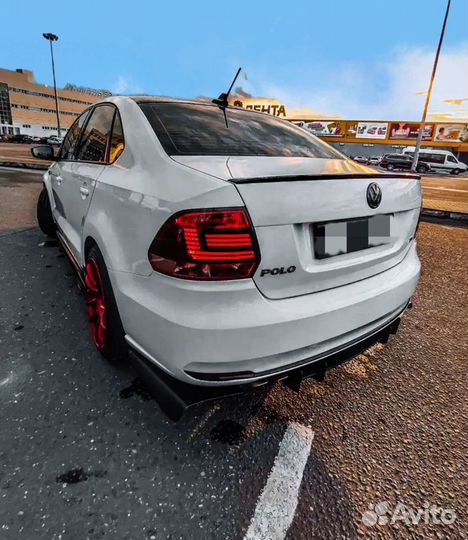 VW polo GT Поло Седан лип спойлер polo sedan