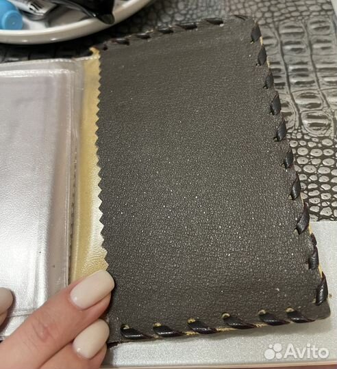 Кожаная обложка для пасп. портмоне для документов