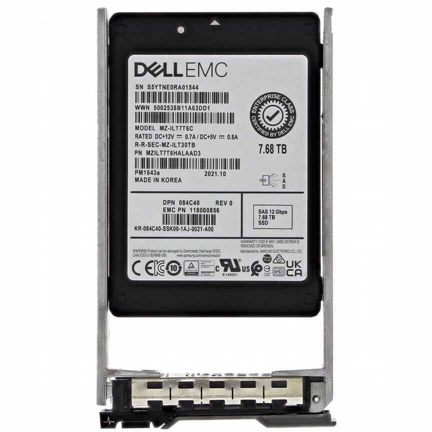 [MZILT7T6HALAAD3] Жесткий Диск Dell 84c40 7.68tb Sas 2,5" Ssd Mzilt7t6halaad3