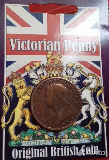 Викторианский пенни, 1901г., Англия