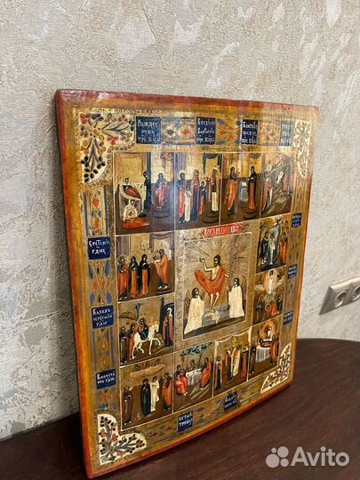 Старинная икона Воскресение Христово (45/37)