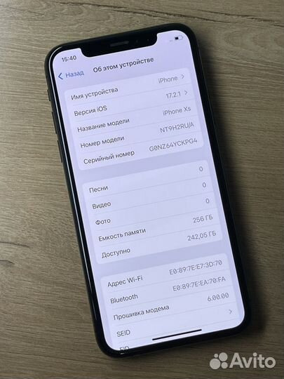 iPhone Xs, 256 ГБ