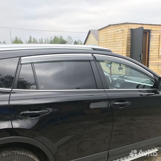 Дефлекторы окон хром Toyota RAV4 XA40 2013-2019г