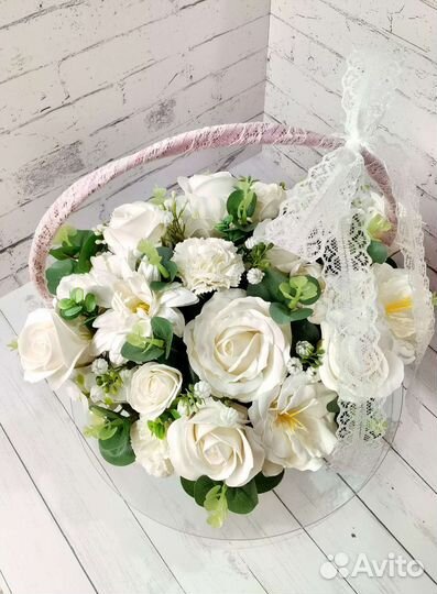 Корзина мыльных цветов