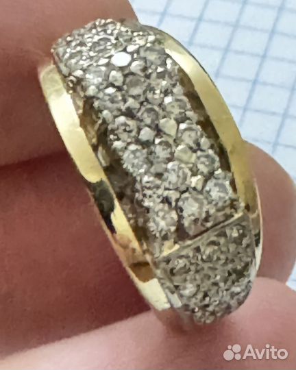 Золотое кольцо 750 проба. У