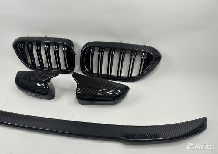 Спойлер ноздри зеркала дорест Карбон BMW G30 M5