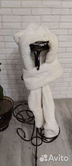 Шапка-шарф с кошачьими ушками