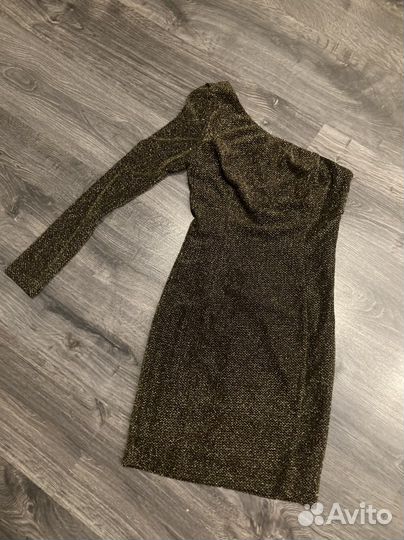 Платье мини с люрексом