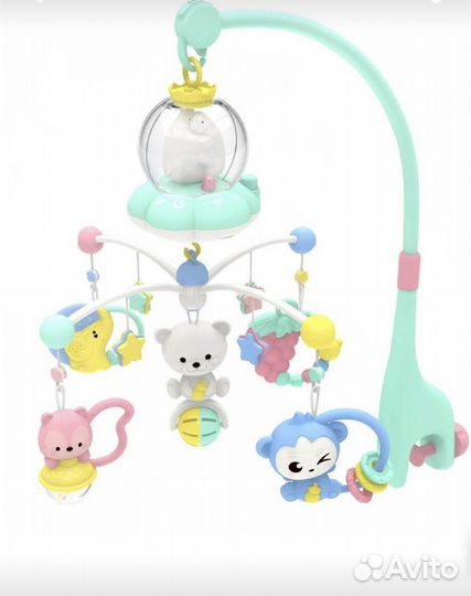 Мобиль в кроватку с ночником и колыбельными