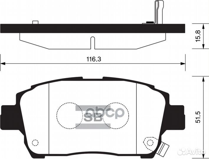 Колодки тормозные дисковые перед SP1244 Sangsin