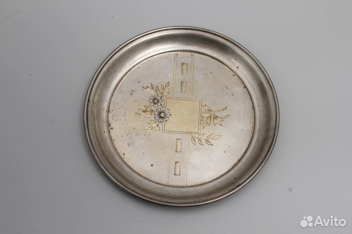 Серебряный подносик для визиток 875 пр. СССР