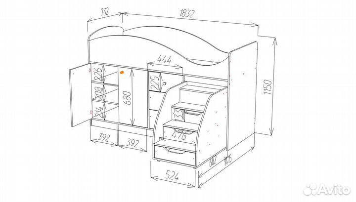 Кровать детская