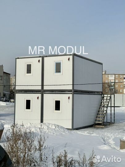 Модульное здание из 4 блоков