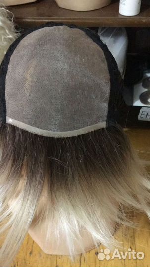 Парик каре с имитацией кожи головы