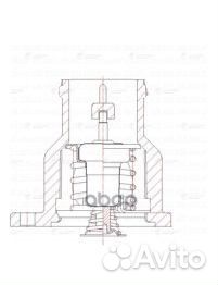 Термостат с ниж. крышкой для а/м ваз 1117-19 Ка