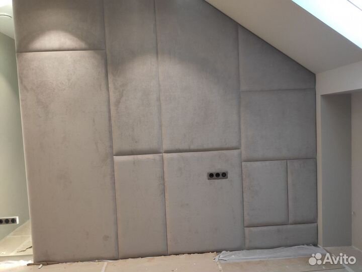 Мягкие стеновые панели, гостинная