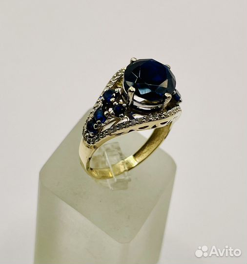 Кольцо золотое 18,5 р с бриллиантами (Lenina)