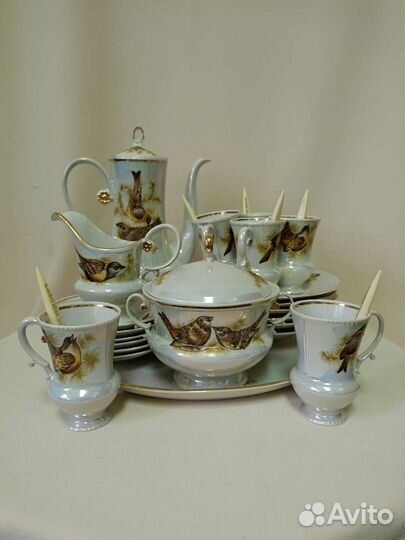 Сервиз кофейный воробьи