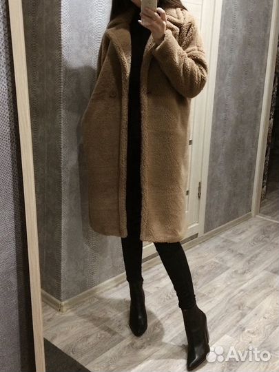 Пальто плюшевое