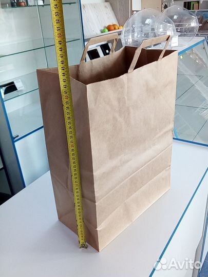Мешки бумажные крафт 320*170*430 мм с ручками