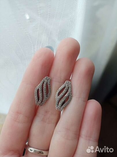 Серьги серебро