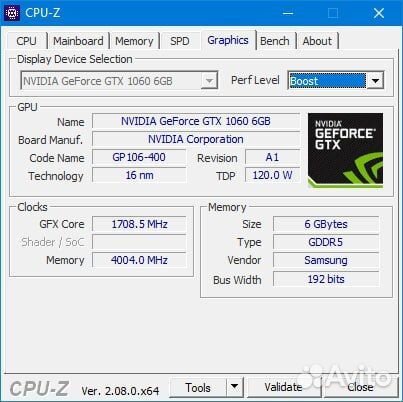 Gtx 1060 6 gb palit jetstream
