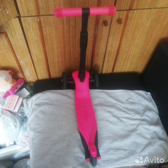 Самокат новый колеса светятся он складной за