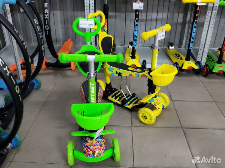 Самокат 5 в 1, 3-х колесный