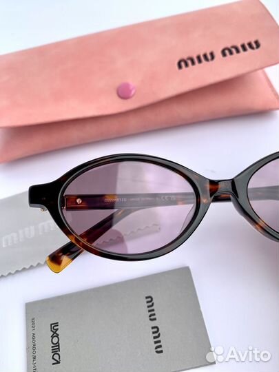 Очки Miu Miu SMU04Z розовые имиджевые прозрачные