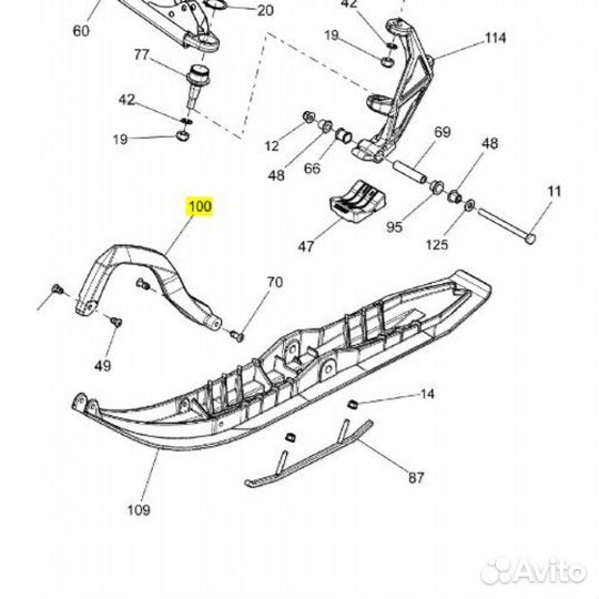 Ручка Лыжи Черная Для Ski Doo 505072976