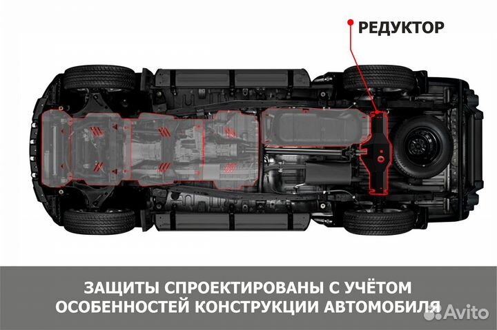 Защита редуктора + комплект крепежа 111094301