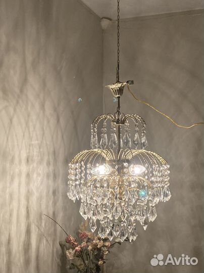 Винтажная хрустальная люстра
