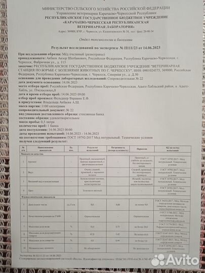 Мед натуральный