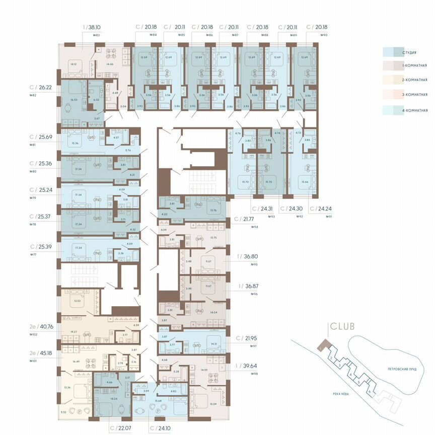 1-к. апартаменты, 28,5 м², 5/8 эт.