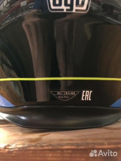 Шлем AGV K5 S Черно-Синий-Желтый размер XL