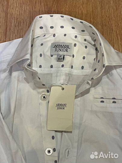 Рубашка белая Armani junior 104
