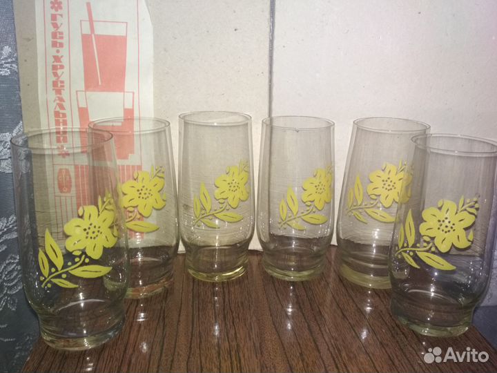 Стаканы для коктейля СССР Гусь-Хрустальный стекло