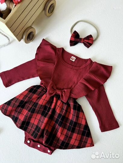 Платье боди для девочки 74