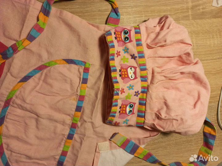 Детский фартук и колпак для кухни 3-7 лет