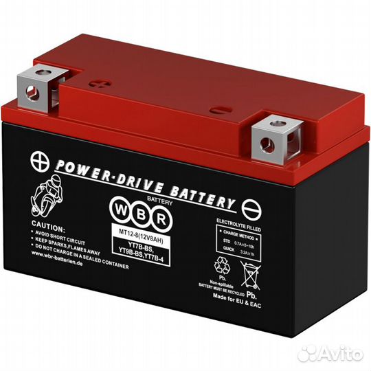 Аккумулятор WBR MT 12-8 ah для мото и скутеров