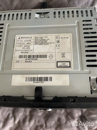 Штатная магнитола reno sandero