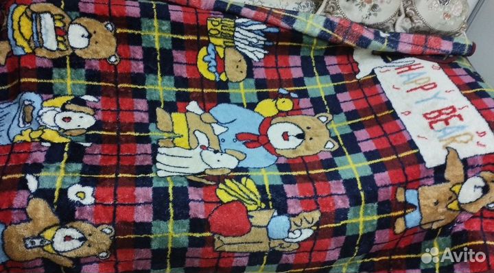 Плед/покрывало махровый детский полуторка