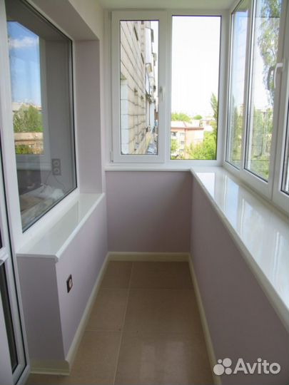 Внутренняя отделка балконов,лоджий,бань