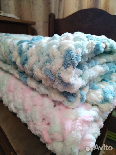 Плед детский плюшевый ручная работа