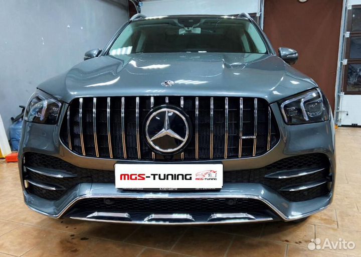 Решетка радиатора Mercedes GLE V167 GT хром + AMG